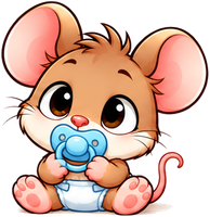 Baby Mulo with a pacifier, kids mode